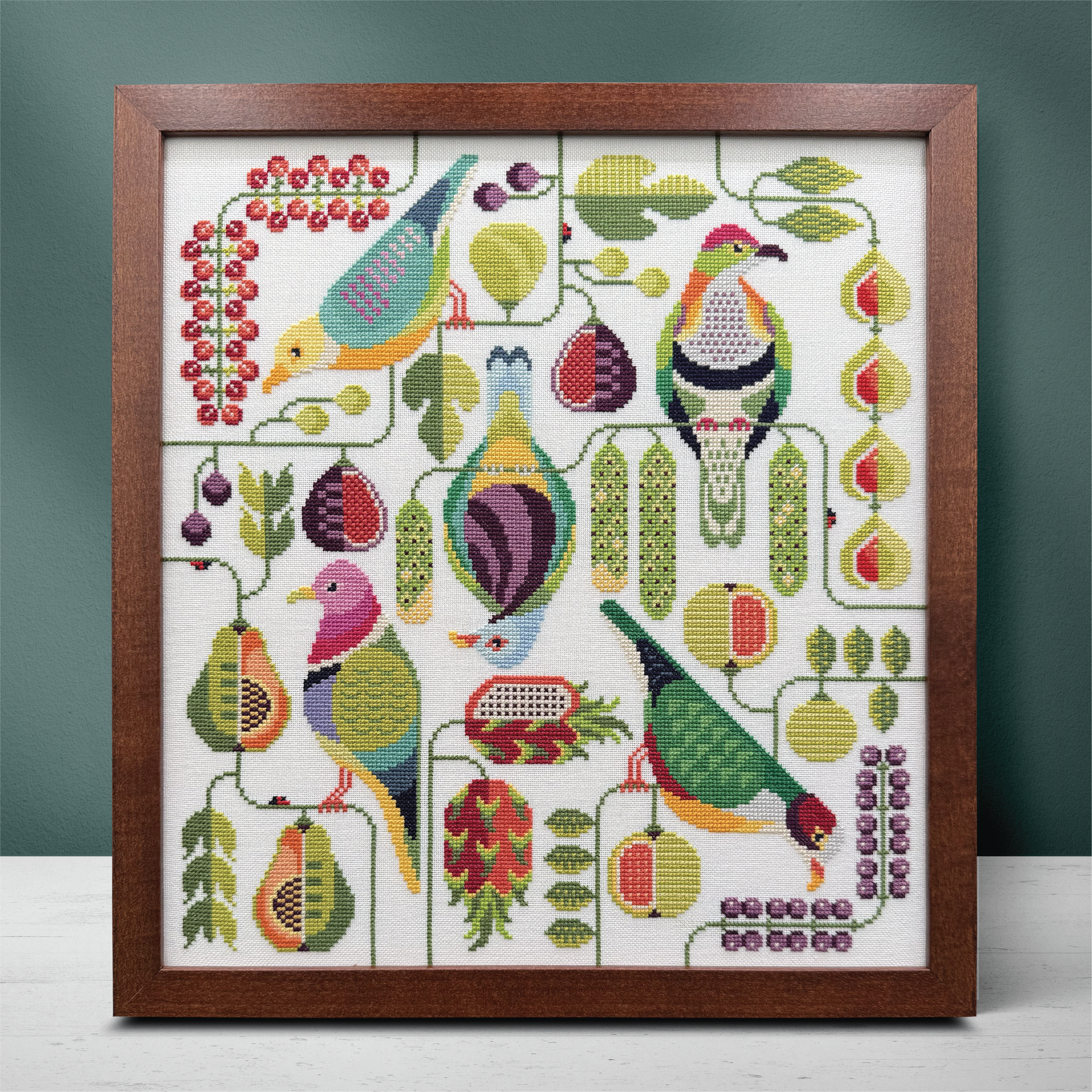 Fruit Dove Frenzy – Boomerang Stitches